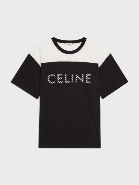 CELINE CELINE LOOSE T-SHIRT IN COTTON JERSEY WITH STUDS