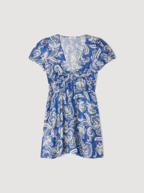 Sandro FLORAL PRINT MINI DRESS