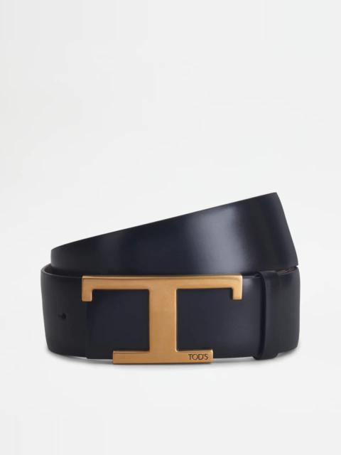 Tod's TIMELESS REVERSIBLE BELT IN LEATHER - BLACK