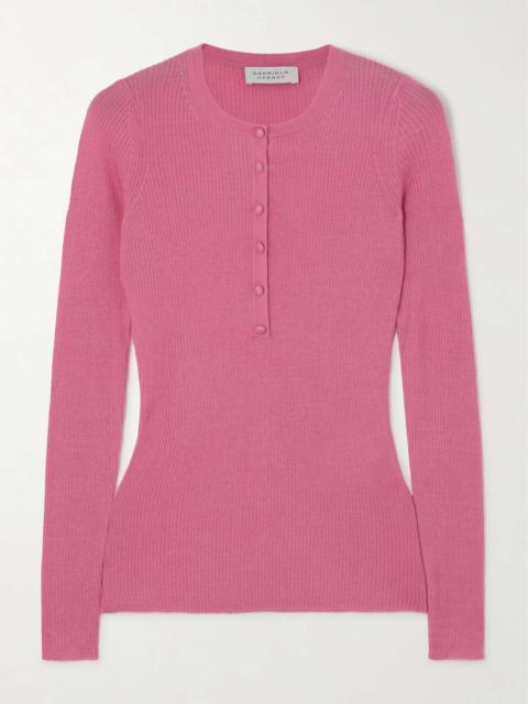 Julian ribbed cashmere and silk-blend sweater