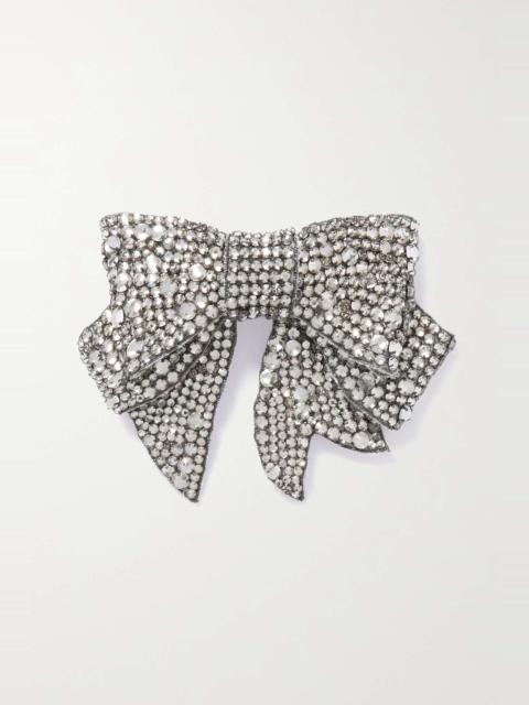 Belle crystal-embellished satin hair clip