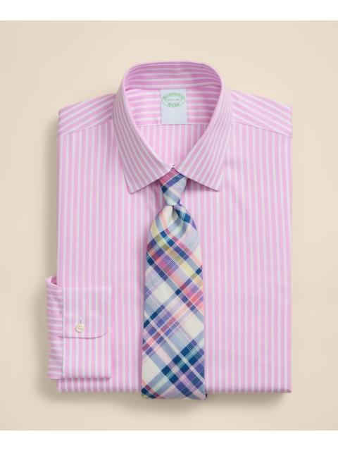 Brooks Brothers Brooks Brothers Explorer Collection Non-Iron Twill Ainsley Collar, Bengal-Stripe Collar Dress Shirt