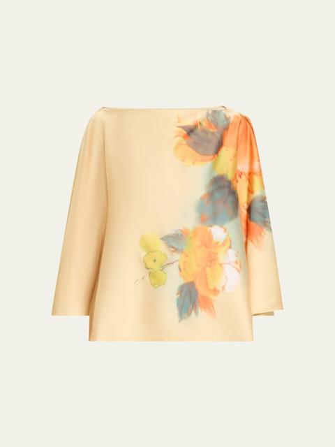 Cinq à Sept Carole Watercolor Floral Top