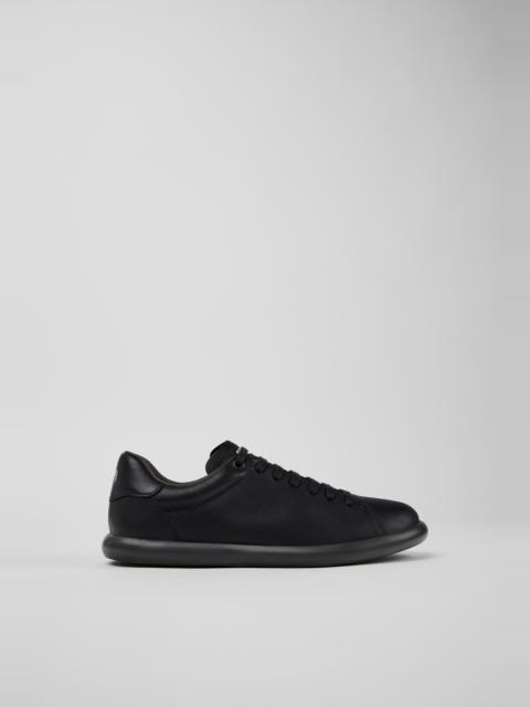 CAMPER Pelotas Soller Black Leather Sneakers for Women.