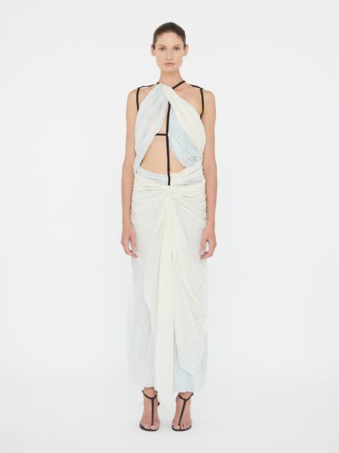 CHRISTOPHER ESBER Latticed Lace Drape Torrent Dress