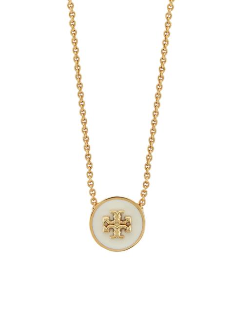 TORY BURCH Women's Icon Enamel Pendant Necklace - New Ivory