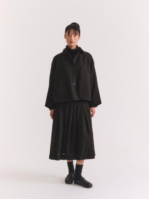 CASEY/CASEY DRAYS JACKET - OPEN WEAVE - DARK BROWN