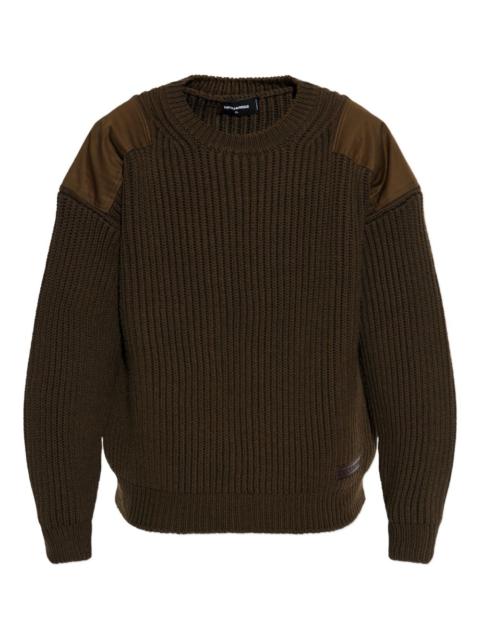 DSQUARED2 shoulder-patch ribbed-knit jumper