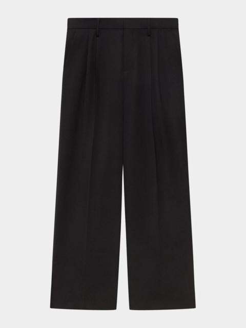 Helmut Lang Men's Pleated Wool Pants
