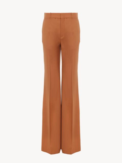 Chloé HIGH-RISE FLARED PANTS IN WOOL GABARDINE