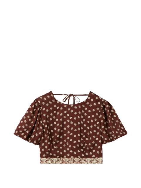 Claudie Pierlot floral print tie-fastening blouse