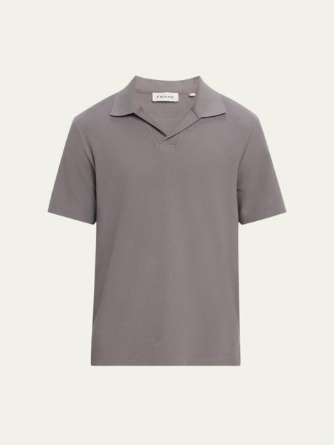 FRAME Men's Jacquard Polo Shirt