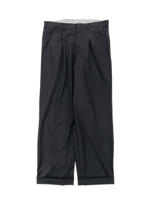 The Real McCoys MP25101 Single-Pleat Wool Trousers Charcoal