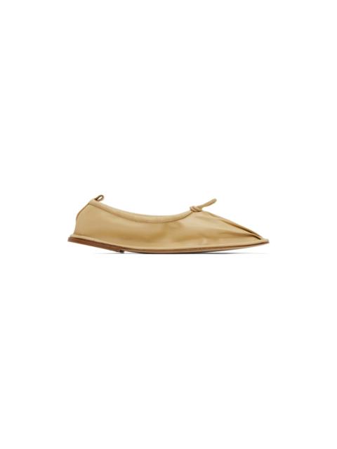 HEREU Beige Puntera Ballerina Flats