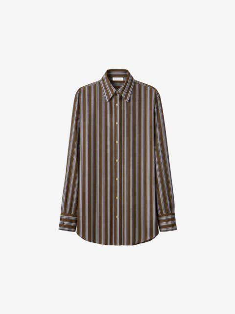 The Frankie Shop Peri Shirt - Brown Multi Stripe