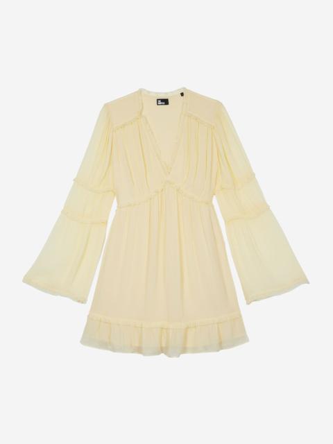 The Kooples SHORT YELLOW RUFFLED DRESS