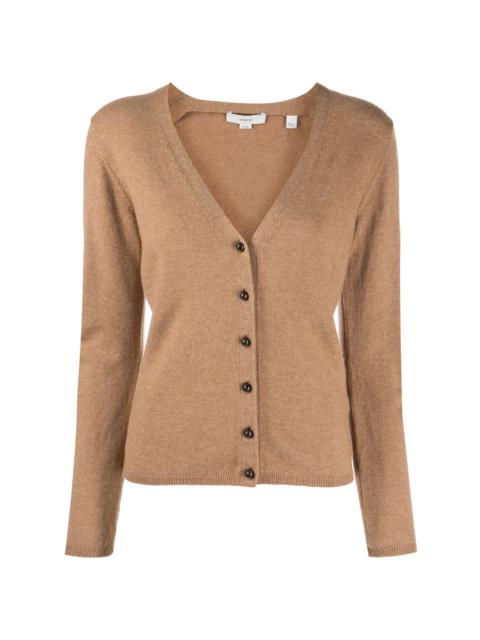 Vince buttoned-up V-neck cardigan
