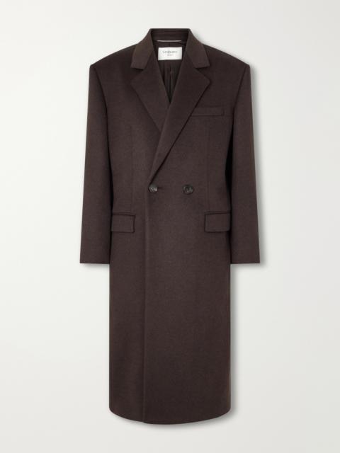 SAINT LAURENT Double-Breasted Felted-Wool Coat