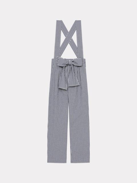 Gingham tie-waist trousers