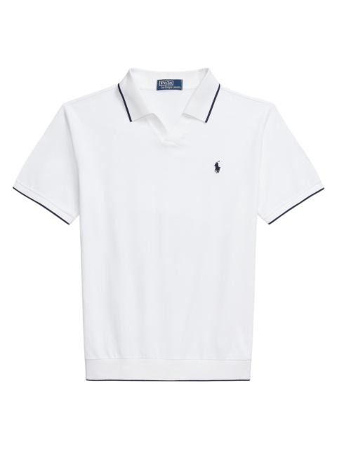 Polo Ralph Lauren Men's Jacquard Mesh Cotton Polo Shirt - White