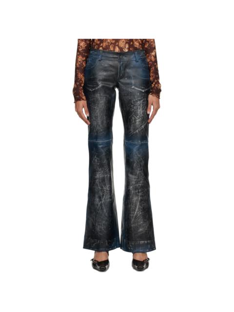 KNWLS Blue Amr Leather Pants