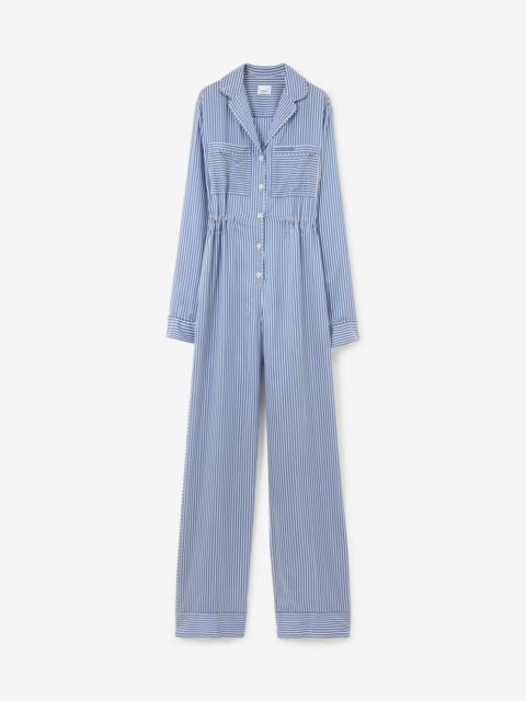 Burberry Striped Silk Jumpsuit