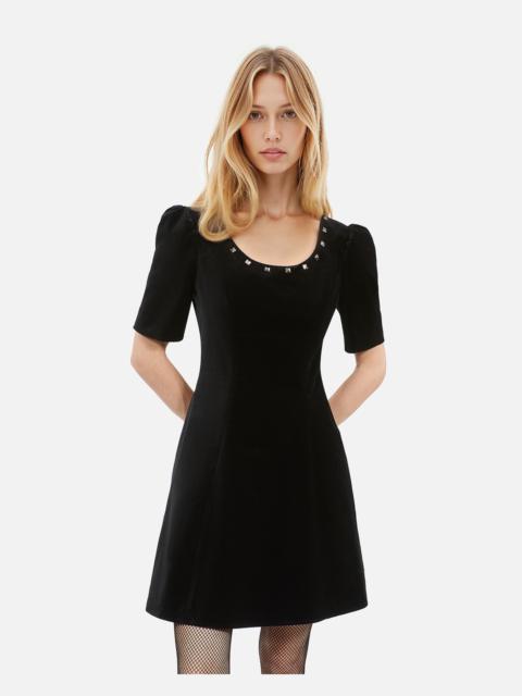 The Kooples SHORT BLACK VELVET DRESS