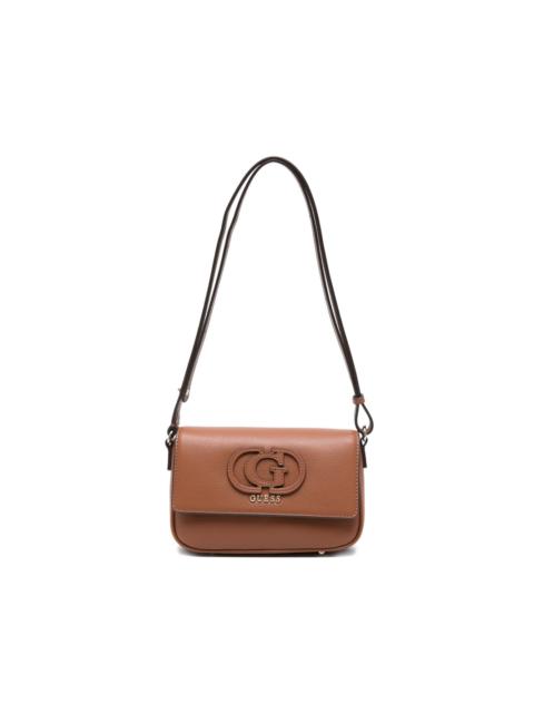 GUESS USA isola logo leather shoulder bag