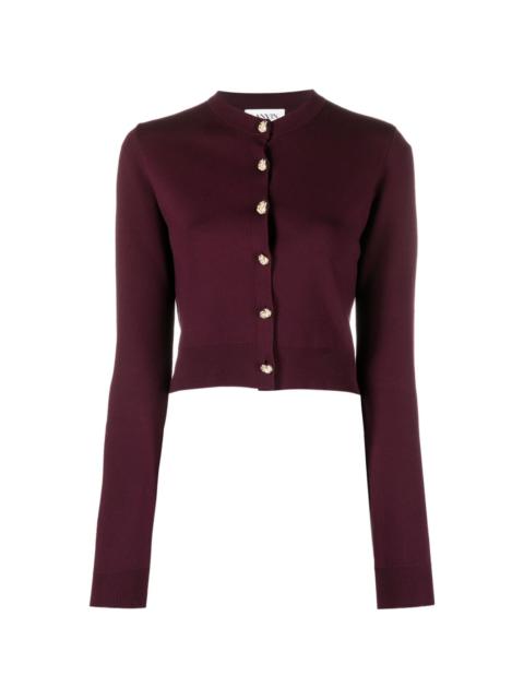 Lanvin button-embellished fitted cardigan
