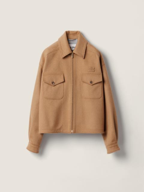 Miu Miu Bonded camel hair blouson jacket