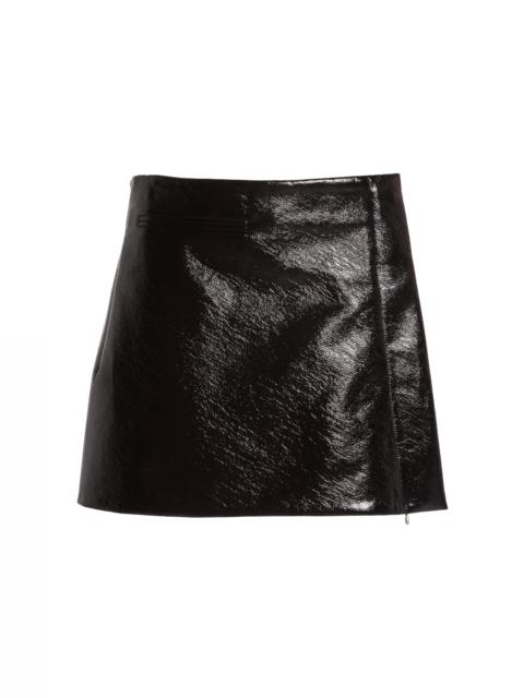 courrèges One-Minute Vinyl Mini Skirt black