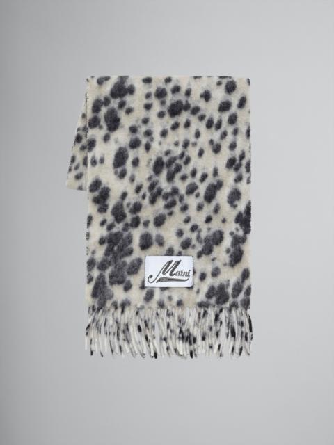 Marni WHITE POP DOTS PRINT SCARF