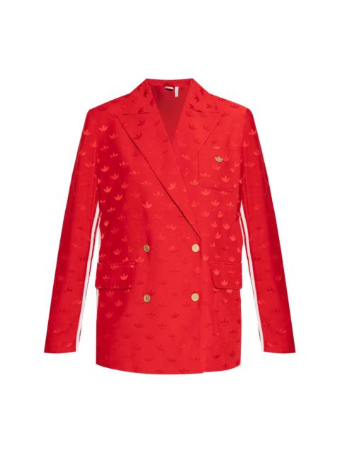 monogram-jacquard blazer