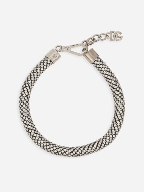 Dolce & Gabbana Tubular choker with rhinestones