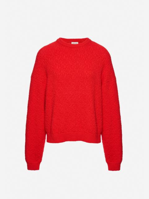 MAGDA BUTRYM Textured cotton sweater in red
