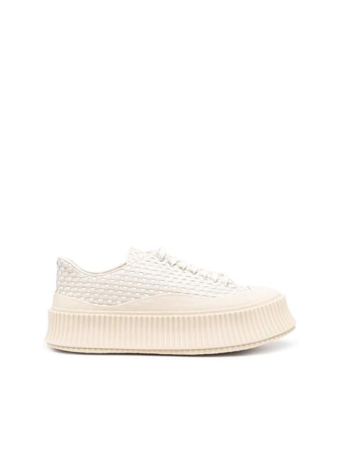 interwoven flatform low-top sneakers