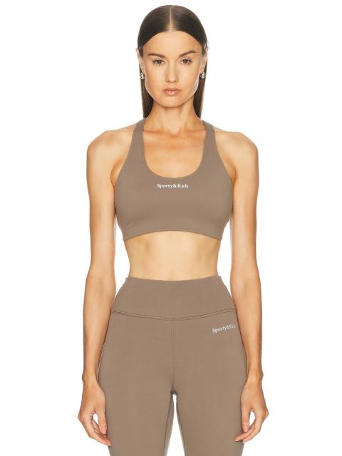 Sporty & Rich Serif Logo Sports Bra