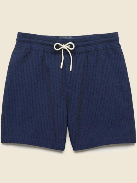 Portuguese Flannel 7" Seersucker Shorts - Navy