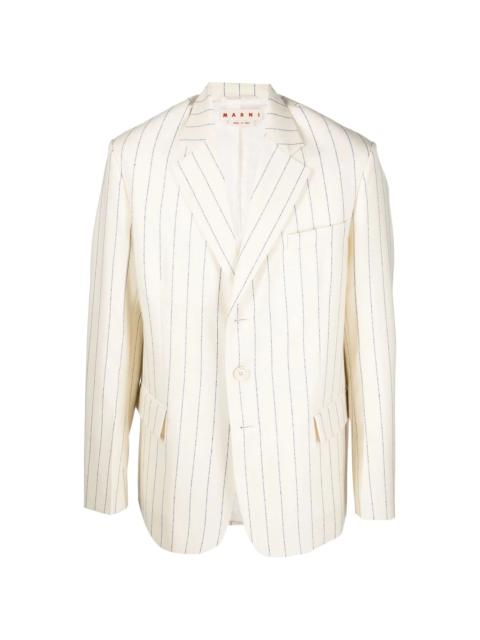 notched lapels striped blazer