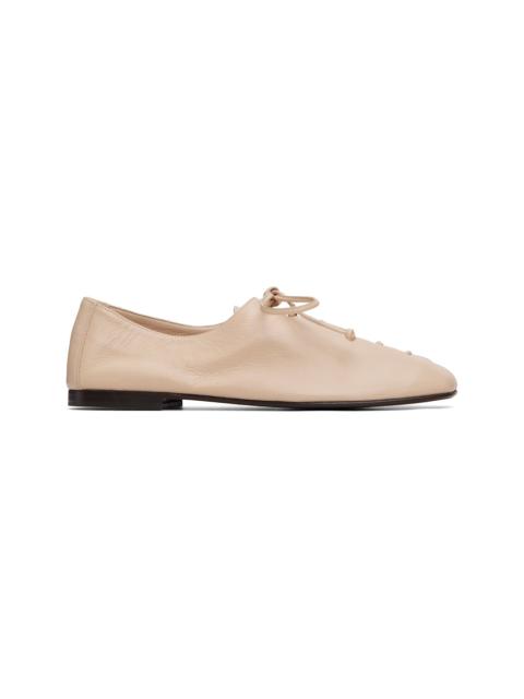 HEREU Beige Plegada Supple Shiny Loafers