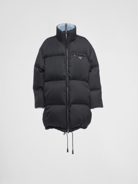 Prada Re-Nylon Gabardine hooded down coat