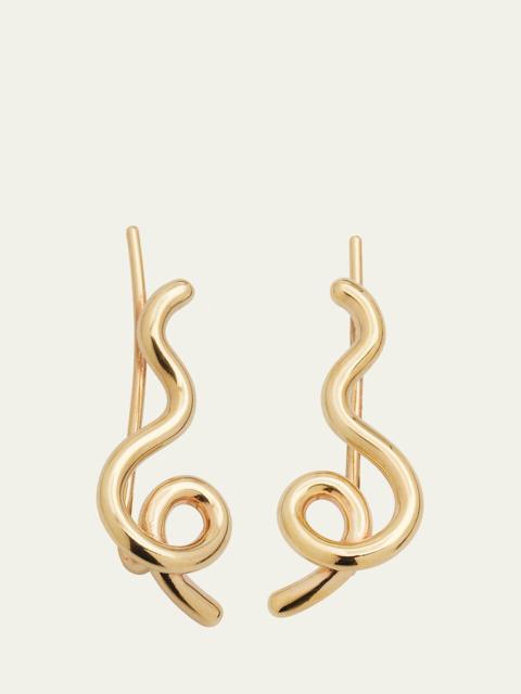 BEA BONGIASCA 9K Yellow Gold Wow Mini Climber Earrings