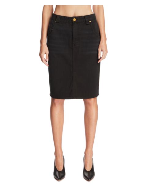 WILLY CHAVARRIA Black The Bad Girl Denim Skirt