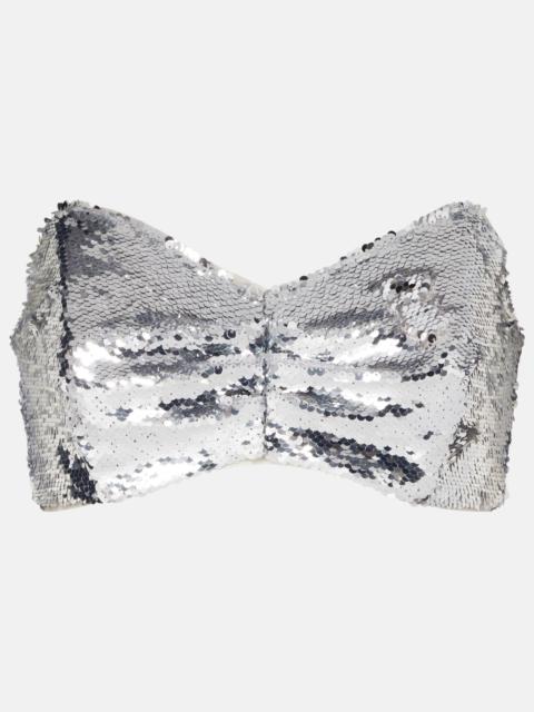 Simone Rocha Sequined bandeau top