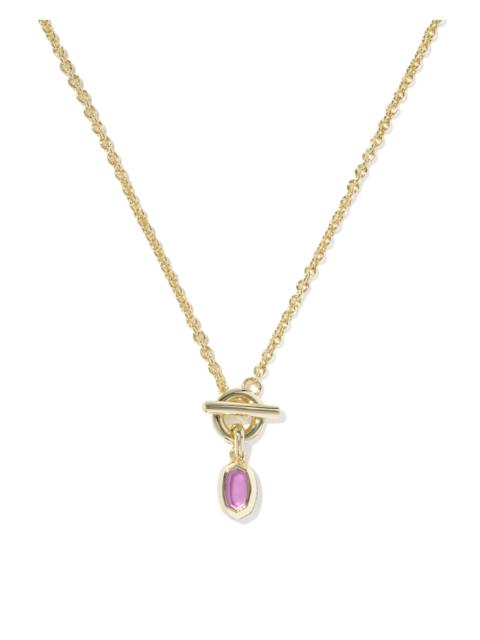 KENDRA SCOTT Mini Elisa Gold Toggle Short Pendant Necklace