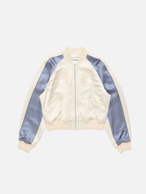 Satin bomber jacket - Light taupe