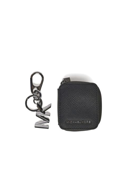 MICHAEL KORS leather logo-detail keyring