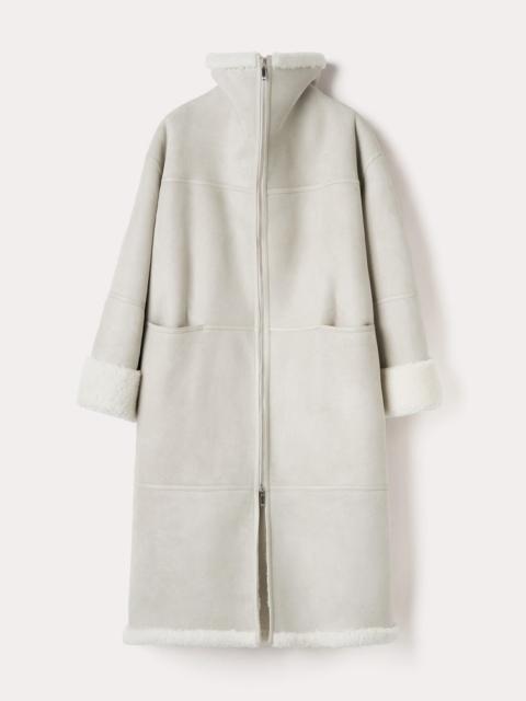 Signature shearling coat macadamia