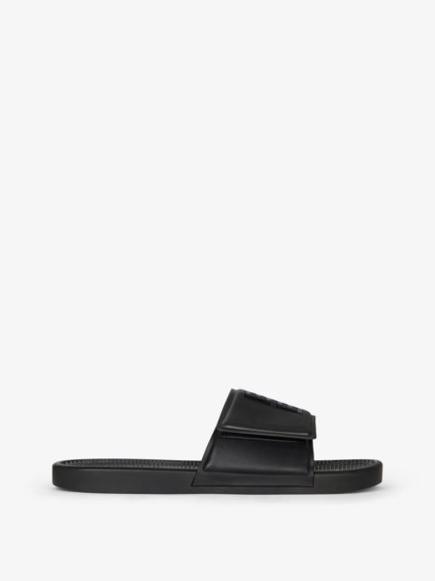 SLIDE FLAT SANDALS IN SYNTHETIC LEATHER
