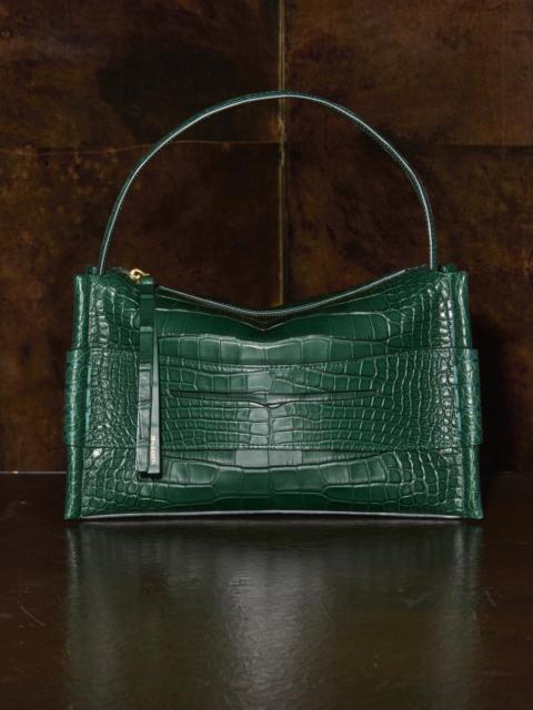 JW Anderson LOAFER BAG IN PINE GREEN ALLIGATOR LEATHER